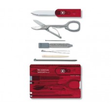 Швейцарская карта Victorinox SwissCard Ruby 0.7100.T 10 функций полупрозрачный красный