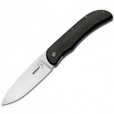 Нож складной Exskelibur I, Ebony Handle, Boker Plus 01BO012, сталь 440C Satin Plain, рукоять черное африканское дерево