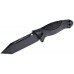 Нож с фиксированным клинком EX-F02 Black Tanto Blade, Black Handle 11.4 см.