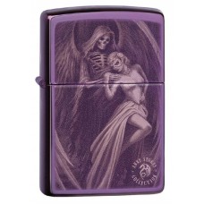 Зажигалка ZIPPO Anne Stokes с покрытием Abyss™, латунь/сталь, сиреневая, глянцевая, 36x12x56 мм