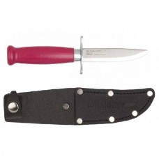 Нож Morakniv Scout 39 Safe Cerise, нержавеющая сталь, деревянная рукоять, цвет розовый