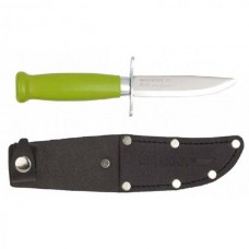 Нож Morakniv Scout 39 Safe Green, нержавеющая сталь, деревянная рукоять, цвет салатовый