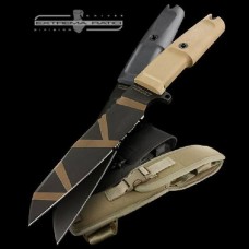 Нож с фиксированным клинком Extrema Ratio Task Desert Warfare 1/3 Serrated, сталь Böhler N690, рукоять прорезиненный форпрен