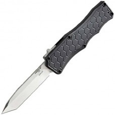 Автоматический складной нож Exploit OTF Auto, Stone-Tumbled Tanto Blade, Black Aluminum Handle