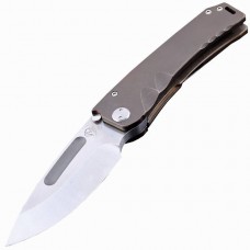 Нож складной Medford Marauder Drop Point, Satin Finish Crucible CPM® S35VN™ Steel, Bronze Anodized Titanium Handle