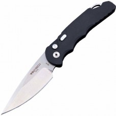 Автоматический складной нож TR-5 Auto, Stonewashed Crucible CPM S35VN, Black Aluminum Handle