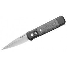 Автоматический складной нож Godson™ Black Handle, Marbled Carbon Fiber Inlays, Satin Blade