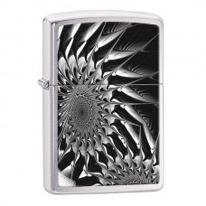 Зажигалка ZIPPO Classic с покрытием Brushed Chrome, латунь/сталь, матовое серебро, 36x12x56 мм