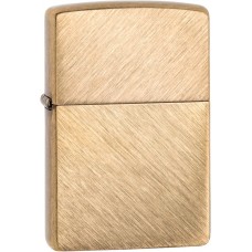 Зажигалка ZIPPO Classic с покрытием Herringbone Sweep Brass, латунь/сталь, золотистая, 36x12x56 мм