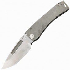 Нож складной Medford Marauder Drop Point, Stonewashed D2 steel, Tumbled Titanium Handle