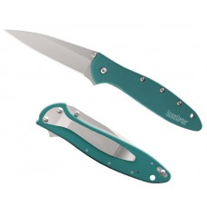 Складной нож Leek - Kershaw 1660TEAL, сталь Sandvik™ 14C28N, рукоять анодированный алюминий бирюзового цвета