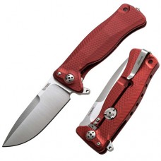 Нож складной SR-11 Ball-Bearing Flipper, Red Solid® Aluminum Handle, Satin Finish Sleipner Stainless Steel