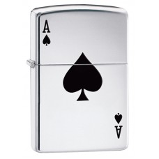 Зажигалка ZIPPO Armor™  Туз с покрытием High Polish Chrome