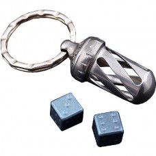 Брелок-капсула с игральными кубиками Acorn Dice Blue Titanium