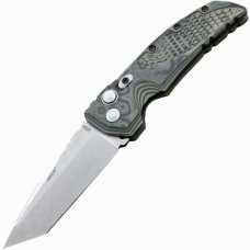 Автоматический складной нож EX-01 Auto, Stone-Tumbled Tanto Blade, Green/Gray G-Mascus® G10 Handle