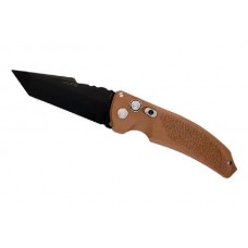 Автоматический складной нож EX-03 Auto, Black Tanto Blade, Matte Brown Handle 8.89 см.