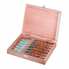 Набор ножей складных Opinel №8 VRI Animalia из 6 штук, сталь Sandvik 12C27, рукоять дуб, 001637