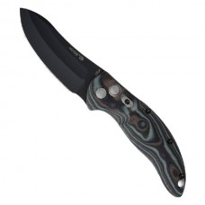 Автоматический складной нож EX-04 Auto, Black Upswept Blade, Black/Gray/Lava G-Mascus® G10 Handle 8.89 см.