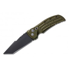 Автоматический складной нож EX-01 Auto, Black Tanto Blade, OD Green Aluminum Handle 8.89 см.