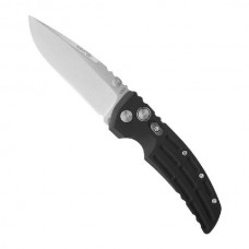 Нож складной EX-01 Stone-Tumbled Drop Point Blade, Black Aluminum Handle 8.89 см.