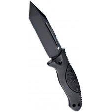 Нож с фиксированным клинком EX-F02 Black Tanto Blade, Black Handle 11.4 см.