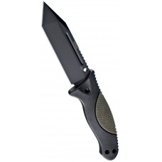 Нож с фиксированным клинком EX-F02 Black Tanto Blade, OD Green Handle 11.4 см.