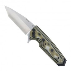 Нож складной EX-02 Tanto Flipper, Black/Green G-Mascus® G10 Handle, Satin Finish Blade 9.52 см.