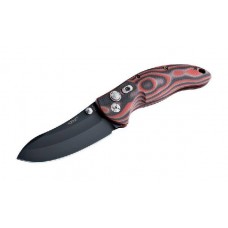 Нож складной EX-04 Black Upswept Blade, Black/Gray/Red Lava G-Mascus® G10 Handle 10.16 см.