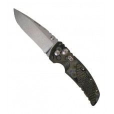 Автоматический складной нож EX-01 Auto, Stone-Tumbled Drop Point Blade, Green/Gray G-Mascus® G10 Handle 8.89 см.