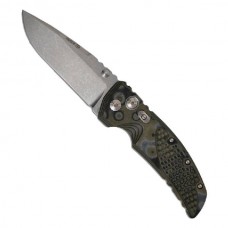 Нож складной EX-01 Stone-Tumbled Drop Point Blade, Green/Gray G-Mascus® G10 Handle 8.89 см.