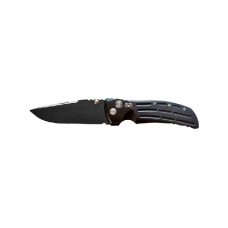 Нож складной EX-01 Black Drop Point Blade, Black Aluminum Handle 8.89 см.