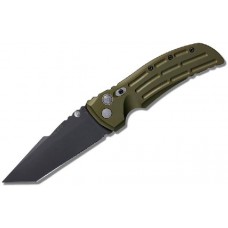 Нож складной EX-01 Black Tanto Blade, OD Green Aluminum Handle 10.16 см.