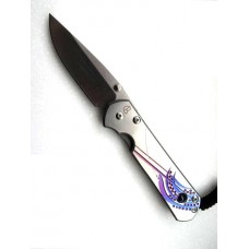 Нож складной Large Sebenza 21 Unique Graphics Ametyst Cabochon 9.2 см. ChR/L21UN E Amethyst SS14