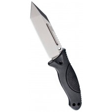 Нож с фиксированным клинком EX-F02 Stone-Tumbled Tanto Blade, Black Handle 11.4 см.