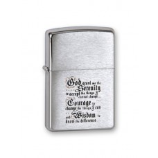 Зажигалка ZIPPO Библия, латунь с покрытием Brushed Chrome, серебристый, матовая, 36х12x56 мм