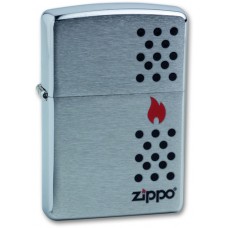 Зажигалка ZIPPO Chimney Brushed Chrome, латунь, ник-хром.покр., сереб., матов., 36х56х12мм