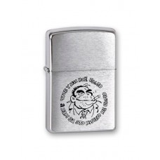 Зажигалка ZIPPO Горилла, латунь с покрытием Brushed Chrome, серебристый, матовая, 36х12x56 мм