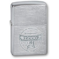 Зажигалка ZIPPO Since 1932 Brushed Chrome, латунь с никеле-хром.покрыт., серебр., матов., 36х56х12 мм