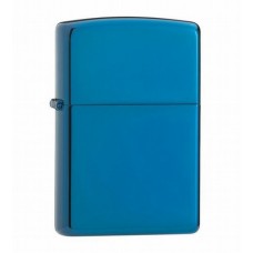 Зажигалка ZIPPO Classic, латунь с покрытием Sapphire™, синий, глянцевая, 36х12x56 мм