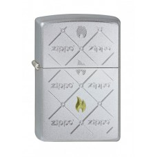 Зажигалка ZIPPO Zippos, латунь с никеле-хромовым покрытием, серебристый, матовая, 36х12x56 мм