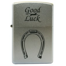 Зажигалка ZIPPO Horse Shoe Satin Chrome, латунь с никеле-хром. покрыт., серебр., матовая, 36х56х12мм