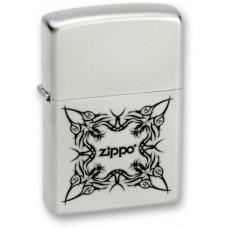 Зажигалка ZIPPO Tattoo Design Satin Chrome, латунь с ник.-хром. покрыт., серебр., матовая, 36х56х12мм