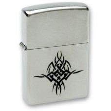 Зажигалка ZIPPO Tattoo Satin Chrome, латунь с ник.-хром. покрыт.,серебр.,матовая