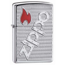 Зажигалка ZIPPO Armor™, латунь с покрытием High Polish Chrome, серебристая, глянцевая, 36х12x56 мм