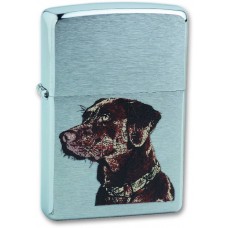 Зажигалка ZIPPO Chocolate Lab Brushed Chrome, латунь с ник.-хром.покрыт.,серебр.,матов.,36х56х12 мм