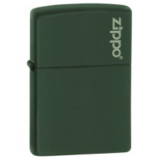 Зажигалка ZIPPO Green Matte, латунь с порошковым покрытием, зеленая, матовая, 36х56х12 мм