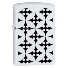 Зажигалка ZIPPO 214 Throwing Stars с покрытием White Matte