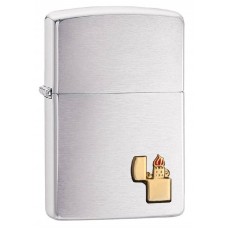 Зажигалка ZIPPO Classic с покрытием Brushed Chrome, латунь/сталь, матовая, 36x12x56 мм