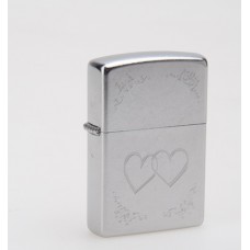 Зажигалка ZIPPO Hearts Street Chrome, латунь с ник.-хром.покрыт., серебр., матов., 36х56х12 мм