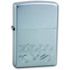 Зажигалка ZIPPO Zippo Scroll Satin Chrome, латунь с ник.-хром. покрыт., серебр., матовая, 36х56х12 мм